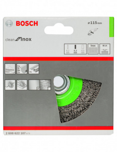 Rueda de alambre ondulado Clean for Inox para...