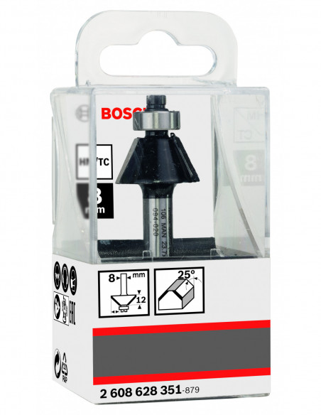 Fresa para biselar Standard for Wood con un ángulo de 25 grados (Ø 23,7)