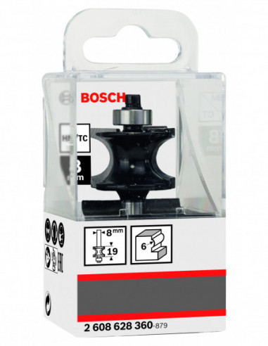 Fresa para molduras con rodamiento guía...