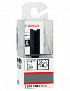 Comprar Fresa recta Standard for Wood con longitud extra y dos acanaladuras (Ø 12). Ref: 2608628374 2