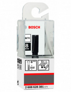 Comprar Fresa recta Standard for Wood con dos acanaladuras (Ø 8). Ref: 2608628381 2