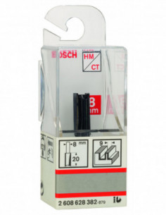 Comprar Fresa recta Standard for Wood con dos acanaladuras (Ø 9). Ref: 2608628382 2