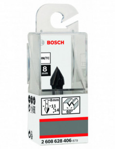 Comprar Fresa para ranuras en V Standard for Wood con dos acanaladuras (Ø 11). Ref: 2608628406 2