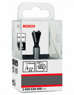 Comprar Fresa para cola de milano Standard for Wood con dos acanaladuras, carburo (Ø 14). Ref: 2608628408 2