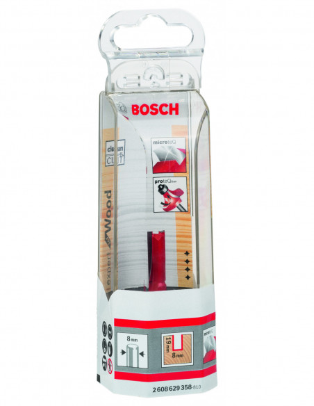 Fresa recta Expert for Wood con dos acanaladuras (Ø 8)