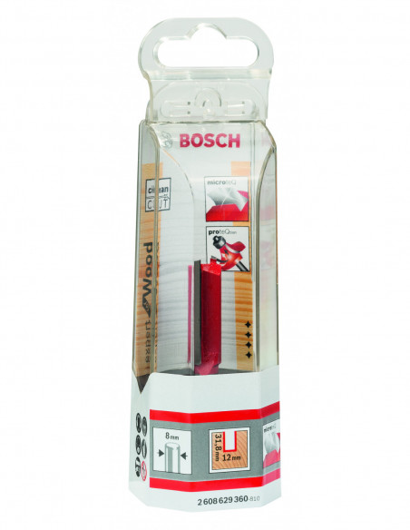 Fresa recta Expert for Wood con dos acanaladuras (Ø 12)