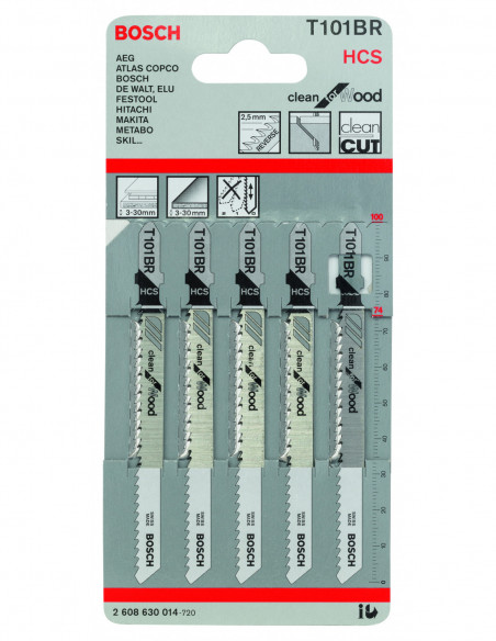 Hoja de sierra de calar T 101 BR Clean for Wood