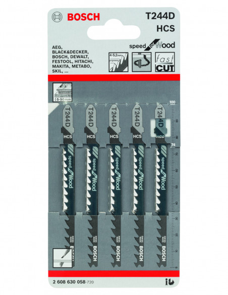 Hoja de sierra de calar T 244 D Speed for Wood