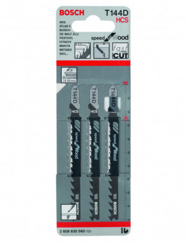 Hoja de sierra de calar T 144 D Speed for Wood