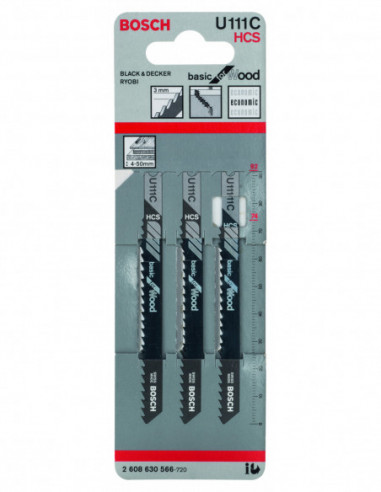 Hoja de sierra de calar U 111 C Basic for Wood
