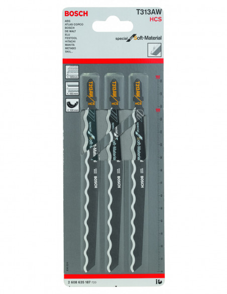 Hoja de sierra de calar T 313 AW Special for Soft Material