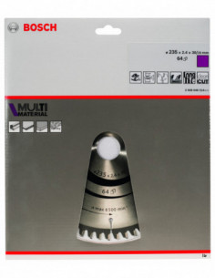 Comprar Disco de sierra circular multimaterial para sierras portátiles. Ref: 2608640514 2