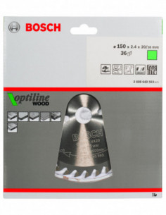 Comprar Disco de sierra circular Optiline Wood para sierras portátiles. Ref: 2608640593 2