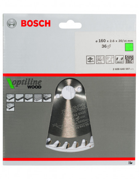 Disco de sierra circular Optiline Wood para sierras portátiles