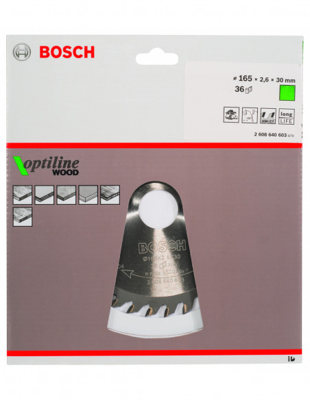 Disco de sierra circular Optiline Wood para sierras portátiles