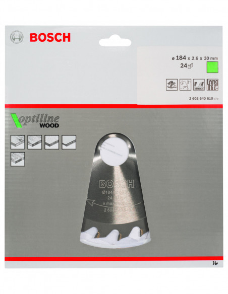 Disco de sierra circular Optiline Wood para sierras portátiles