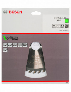 Comprar Disco de sierra circular Optiline Wood para sierras portátiles. Ref: 2608640611 2