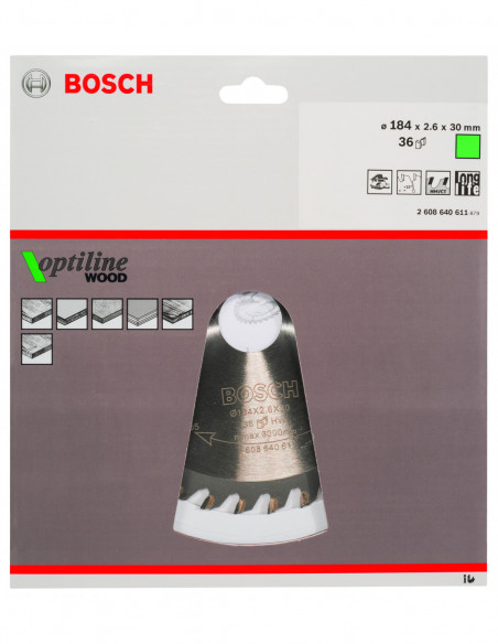 Disco de sierra circular Optiline Wood para sierras portátiles