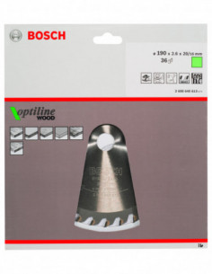 Comprar Disco de sierra circular Optiline Wood para sierras portátiles. Ref: 2608640613 2