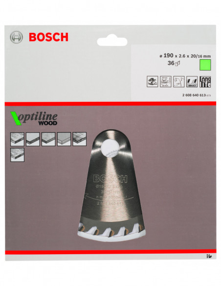 Disco de sierra circular Optiline Wood para sierras portátiles