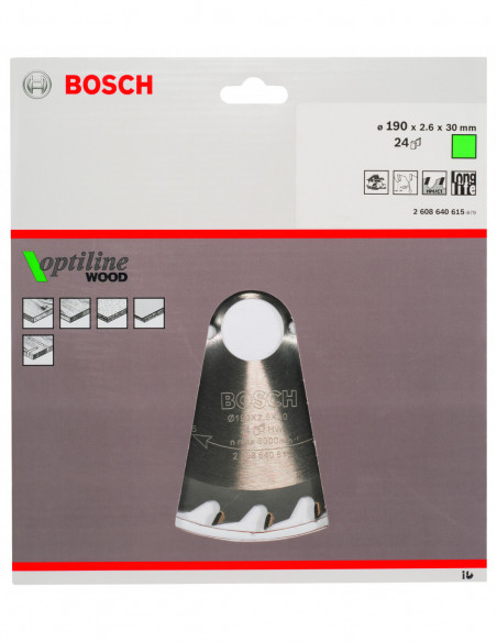 Disco de sierra circular Optiline Wood para sierras portátiles