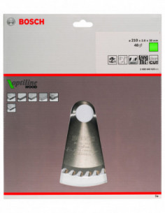 Comprar Disco de sierra circular Optiline Wood para sierras portátiles. Ref: 2608640623 2