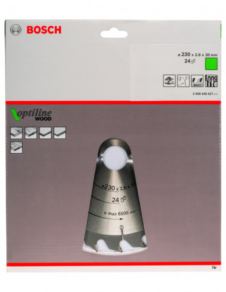 Disco de sierra circular Optiline Wood para sierras portátiles