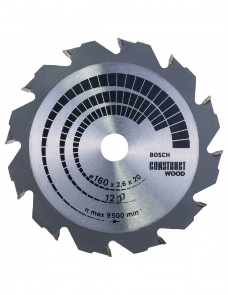 Comprar Disco de sierra circular Construct Wood para sierras portátiles. Ref: 2608640630 Comprar Disco de sierra circular Construct Wood para sierras portátiles. Ref: 2608640630