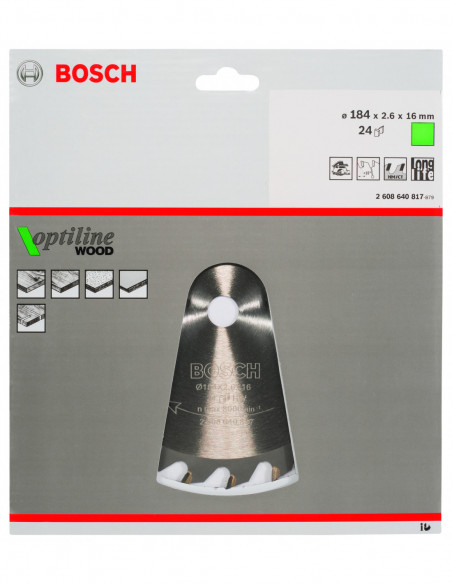 Disco de sierra circular Optiline Wood para sierras portátiles