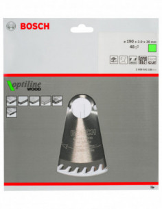 Comprar Disco de sierra circular Optiline Wood para sierras portátiles. Ref: 2608641186 2