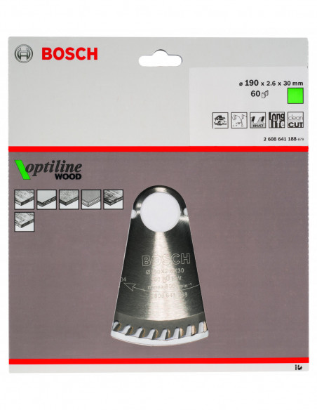 Disco de sierra circular Optiline Wood para sierras portátiles