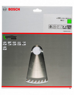 Comprar Disco de sierra circular Optiline Wood para sierras portátiles. Ref: 2608641192 2