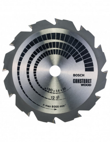 Comprar Disco de sierra circular Construct Wood para sierras portátiles. Ref: 2608641201
