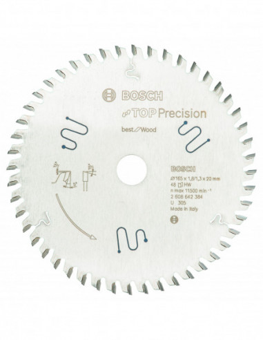 Comprar Disco de sierra circular Top Precision Best for Wood para sierras portátiles. Ref: 2608642384