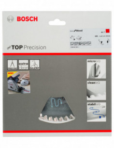 Comprar Disco de sierra circular Top Precision Best for Wood para sierras portátiles. Ref: 2608642384 2