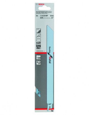 Lame De Scie Sabre Bosch S 1122 BF - Pour Métal, 225 Mm, Bimétal - Neuf En Boîte
