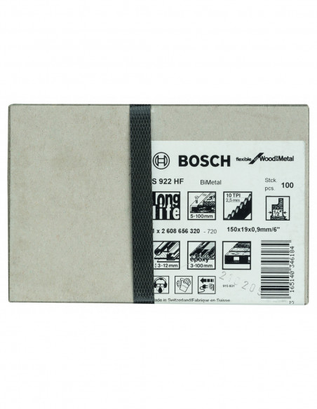 Hoja de sierra sable S 922 HF Flexible for Wood and Metal