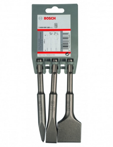 Set de cinceles cortos SDS plus de 3 unidades