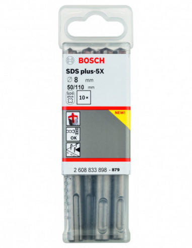 Broca para martillo SDS plus-5X para hormigón...