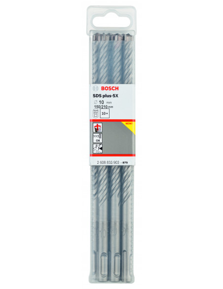 Broca para martillo SDS plus-5X para hormigón (Ø 10)