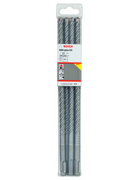 Broca para martillo SDS plus-5X para hormigón (Ø 10)