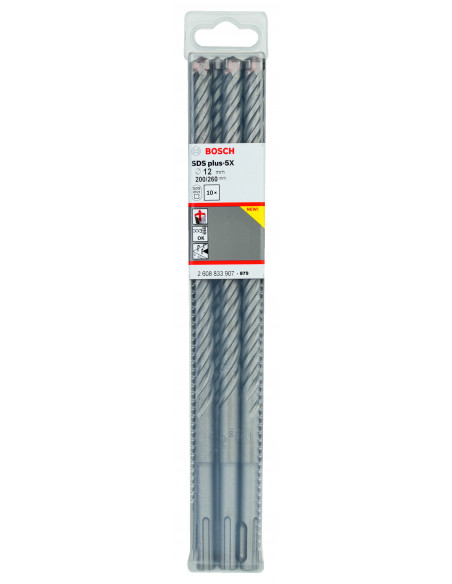 Broca para martillo SDS plus-5X para hormigón (Ø 12)