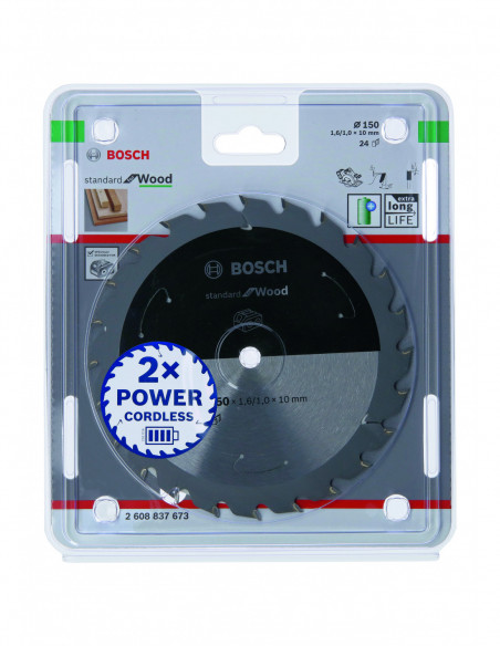 Disco de sierra circular Standard for Wood para sierras portátiles a batería