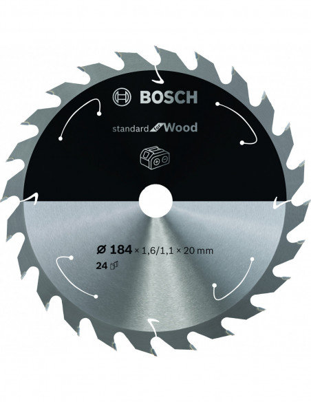 Comprar Disco de sierra circular Standard for Wood para sierras portátiles a batería. Ref: 2608837702