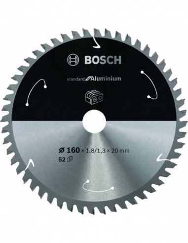 Comprar Disco de sierra circular Standard for Aluminium Cordless para sierras portátiles. Ref: 2608837757