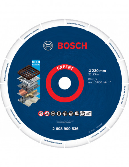 Comprar Disco de corte Diamond Metal Wheel para amoladoras angulares grandes (Ø 230). Ref: 2608900536