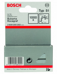 Comprar Grapas de alambre plano, tipo 51. Ref: 2609200202 2