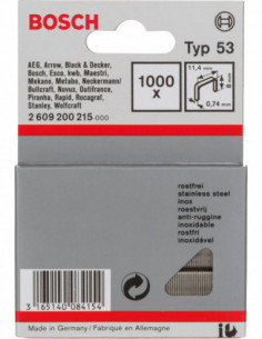 Comprar Grapas de alambre fino, tipo 53. Ref: 2609200215 2