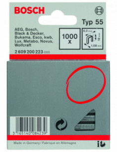 Comprar Grapas de lomo estrecho, tipo 55. Ref: 2609200223 2