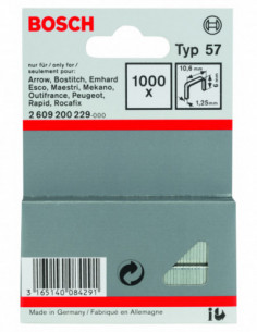 Comprar Grapas de alambre fino, tipo 57. Ref: 2609200229 2